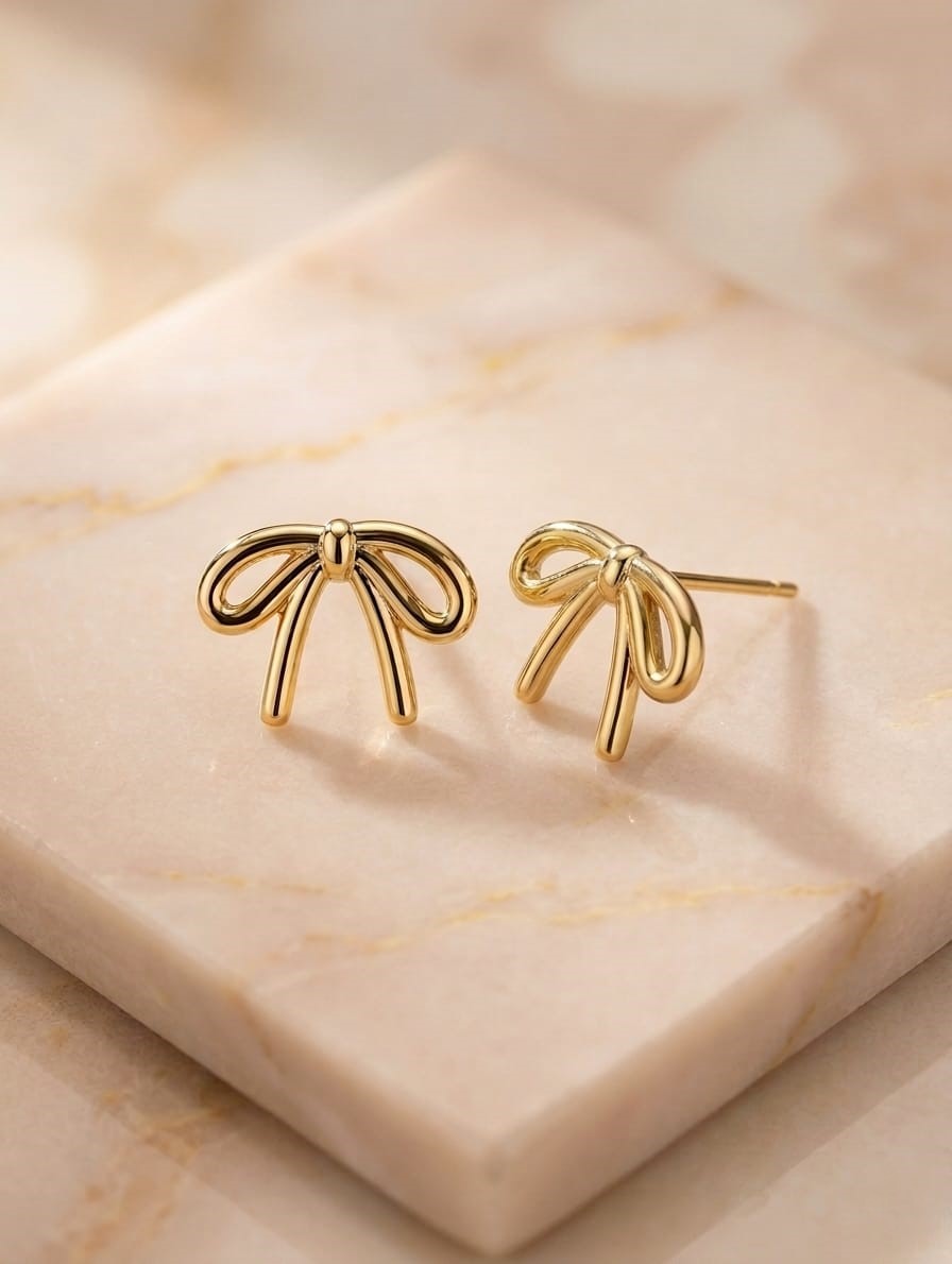 Luxe Bow Stud Earrings