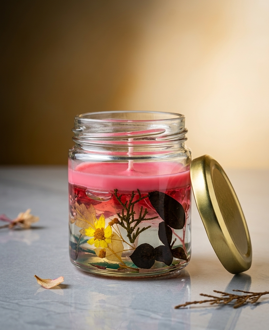 Rose Scented Jar Candle